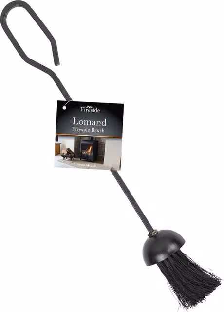 JVL Lomand Fireside Brush Fire Tool for Fireplace and Log Burners in Black Steel – 1