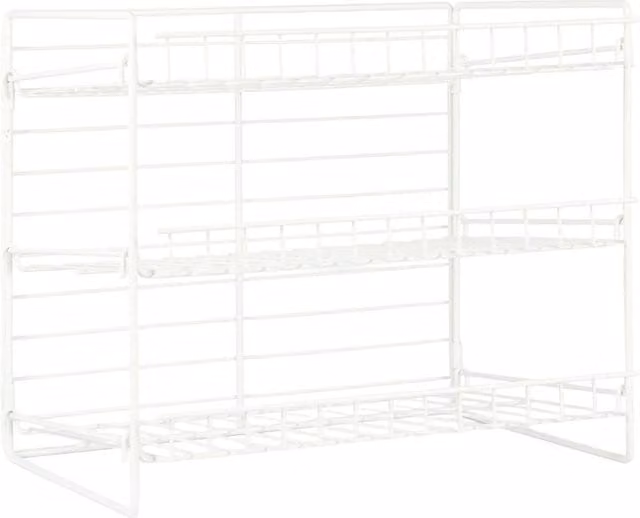 Havendro Stackable 3-Tier Adjustable Metal Can Rack in White – 1