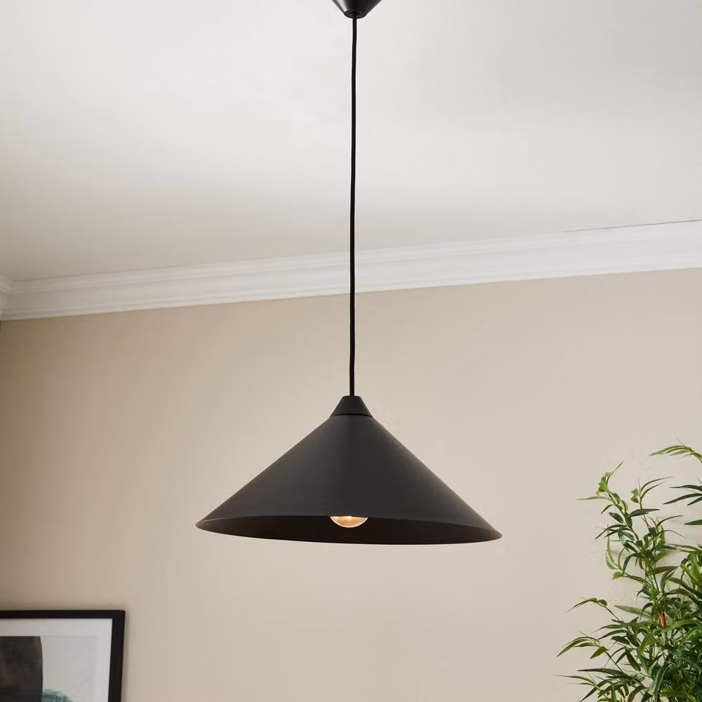 First Choice Lighting Fontana Black Metal Ceiling Pendant Light, Diameter: 40 cm – 2