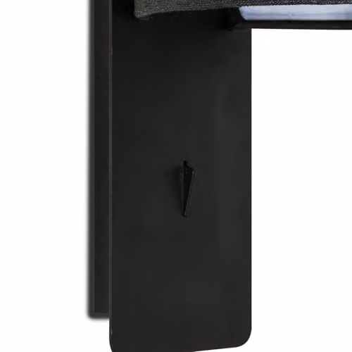 Netlighting Fold Black Wall Light with Fabric Shade and E27 Socket – 3