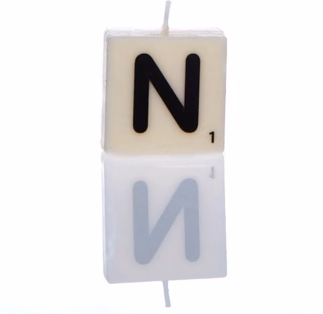 Boxer Gifts N Letter Candle in White