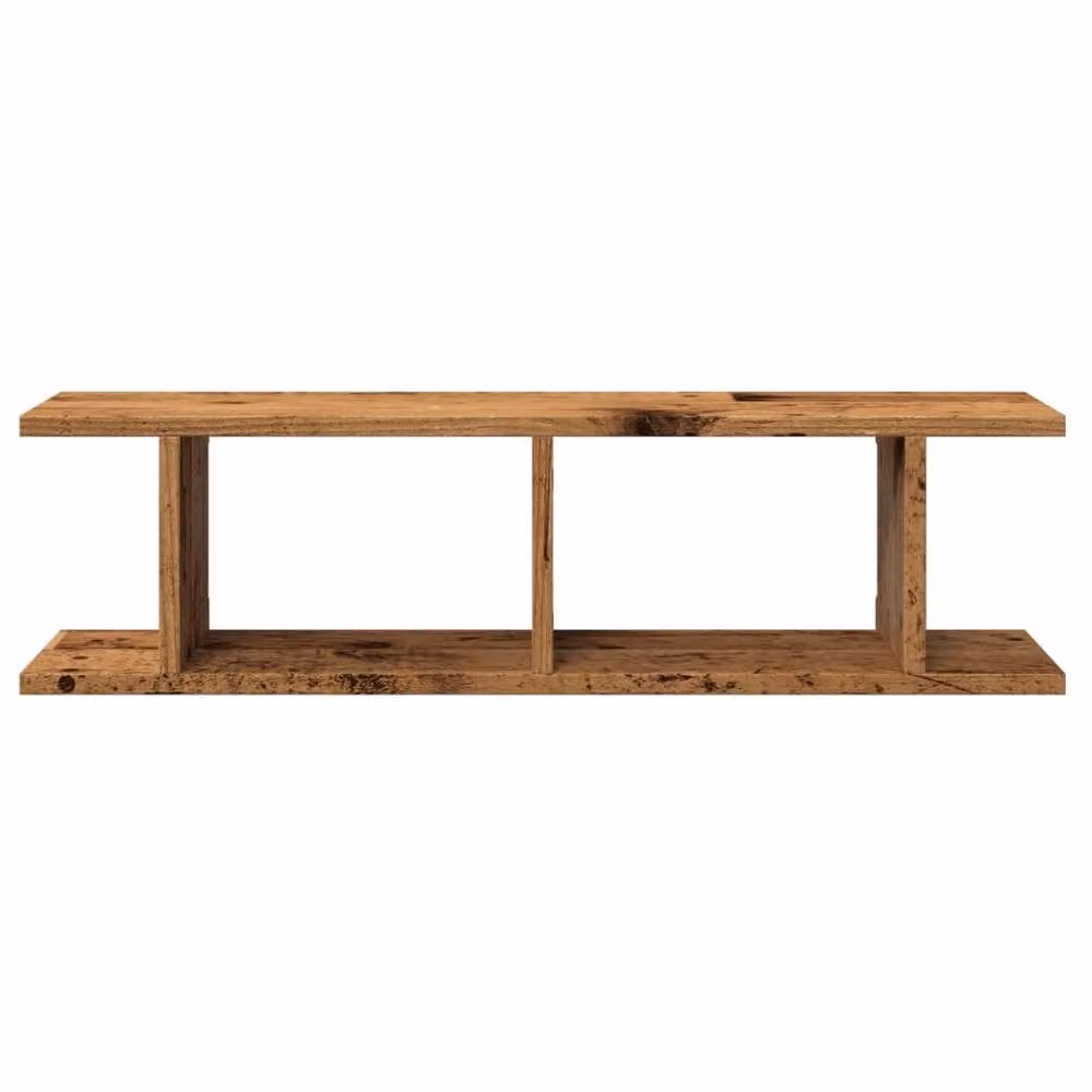 Berkfield Home Wall Mounted Shelves, 2 Piece Set in Brown Old Wood, W: 75 cm, D: 20 cm, H: 18 cm – 4