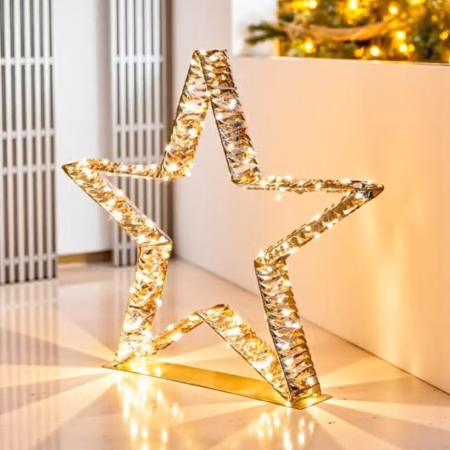 Garden Greatness Gold LED Freestanding Star Decoration for Christmas