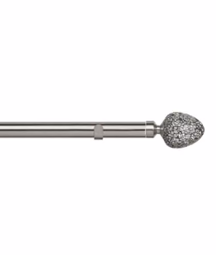 New Edge Blinds Silver Curtain Pole Set