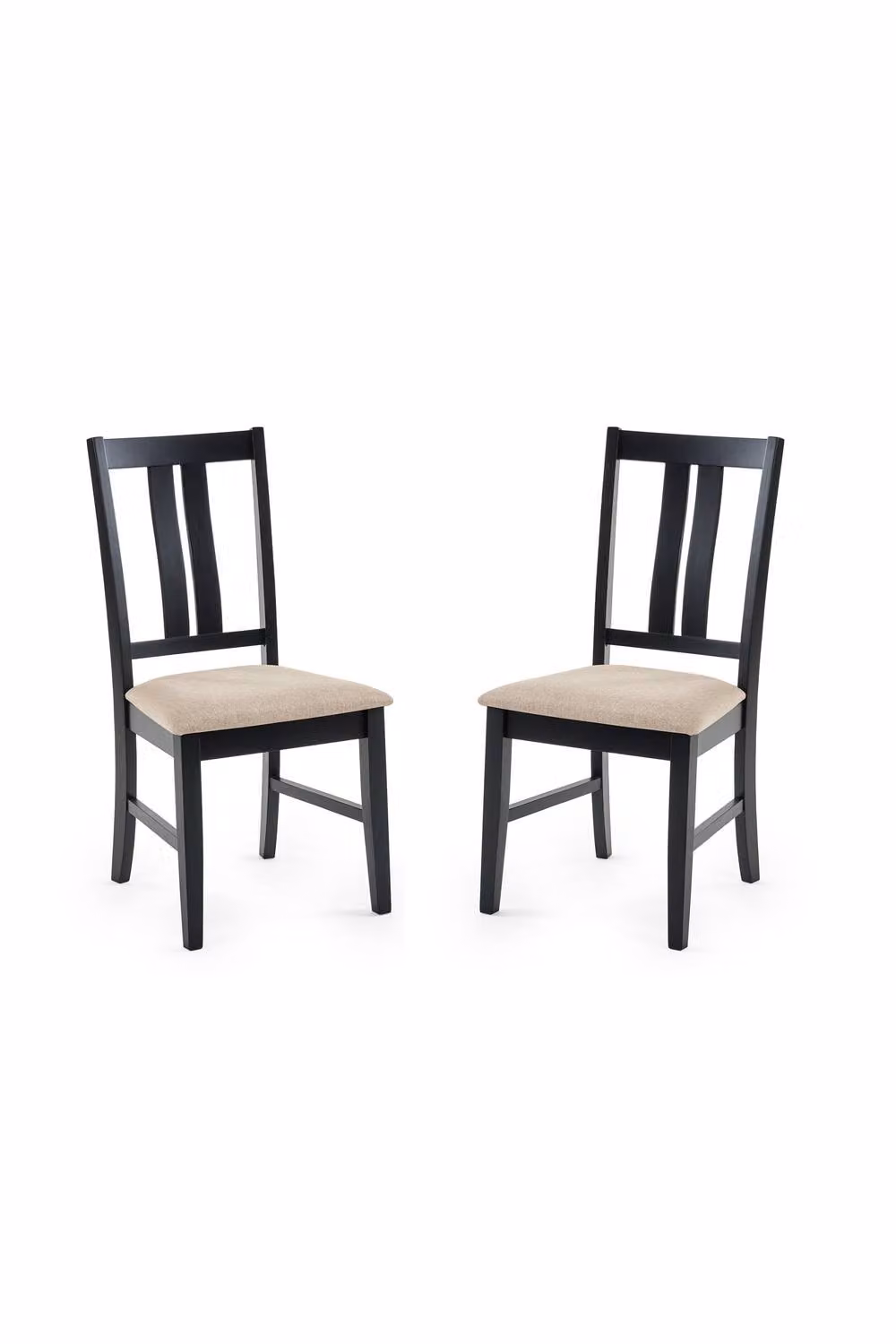 Julian Bowen Hilton Dining Chair Set of 2 in Black Fabric – 3