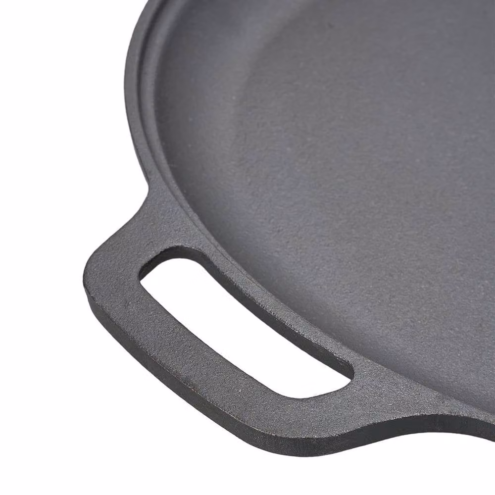 FLAVORA Black Cast Iron Pizza Pan Griddle Pan – 3