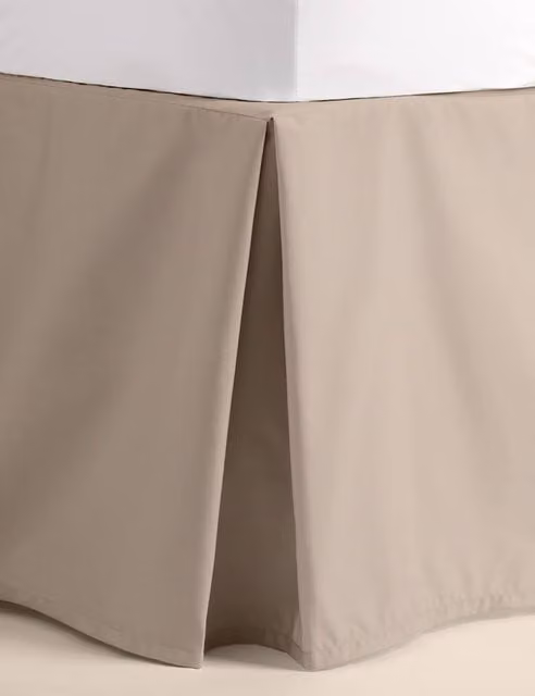 M&S Egyptian Cotton 230 Thread Count Percale Valance in Mink