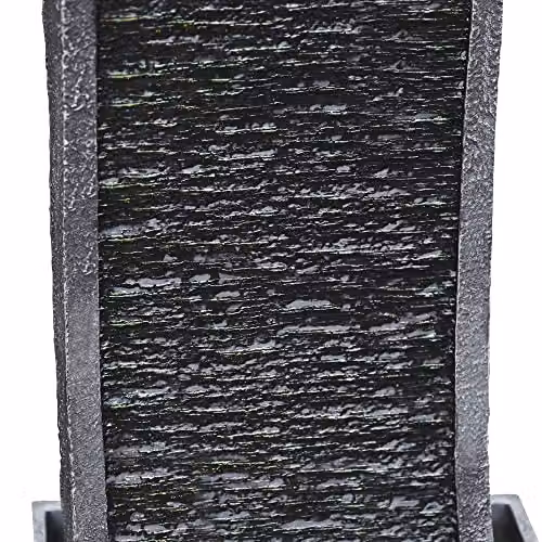 Teamson Home Grey Modern Cascade Water Feature with LED Lights and Pump – 3
