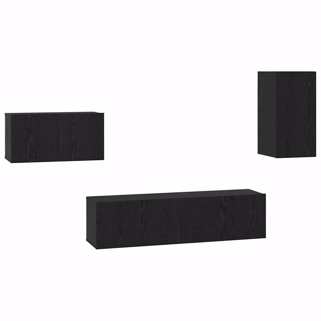 Berkfield Home Wall-Mounted Storage Unit with Shelves and Hinged Doors, Black Oak, W/D/H: 60 x 30.5 x 30 cm – 2
