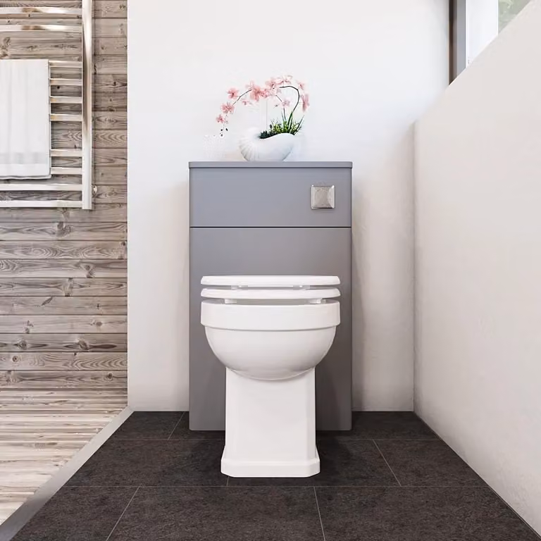 Balterley Matt Grey Concealed Cistern Bathroom WC Toilet Unit 500mm