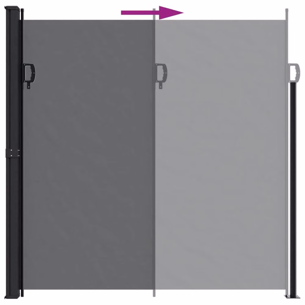 Berkfield Home Retractable Side Awning in Black, W/H: 600 x 200 cm – 4