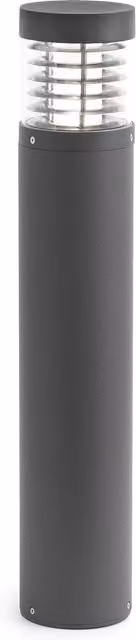 Netlighting Giza LED Outdoor Bollard Light, Dark Grey with Transparent Glass, IP54 Rated