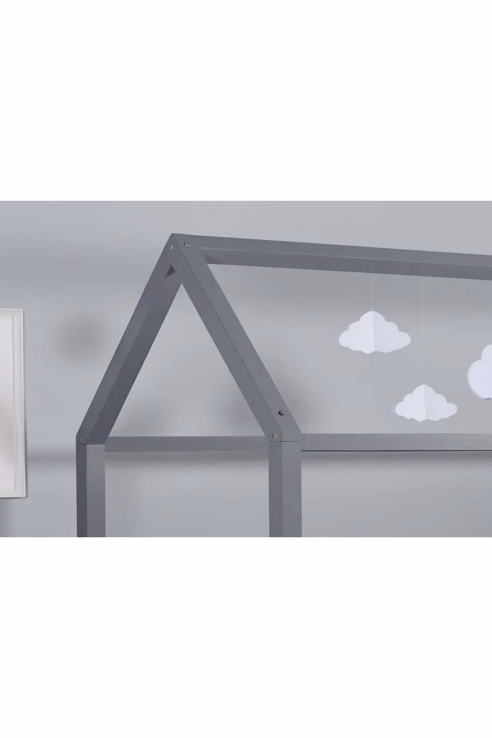 Birlea Home Grey Solid Wood Childrens House Bed Frame, W/D/H: 90 x 190 cm – 2