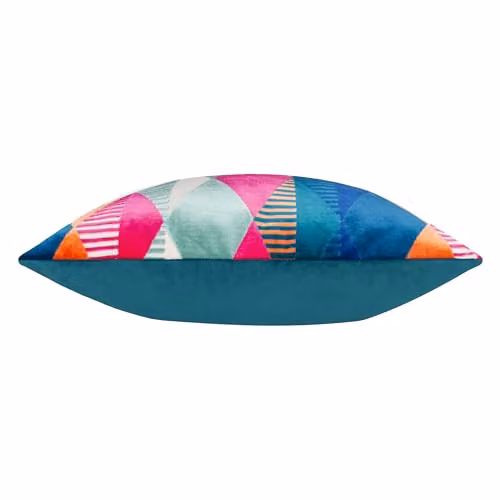 Riva Home Metro Harlequin Geometric Velvet Jacquard Decorative Cushion, Multicolour, W/D/H: 50 x 50 x 50 cm – 2