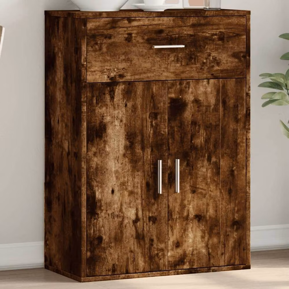 Berkfield Home Smoked Oak Sideboard in Brown, W/D/H: 60 x 30 x 84 cm – 2