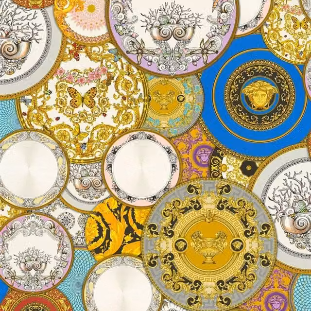 Versace Les Etoiles De La Mer Gold Textured Vinyl Wallpaper Roll
