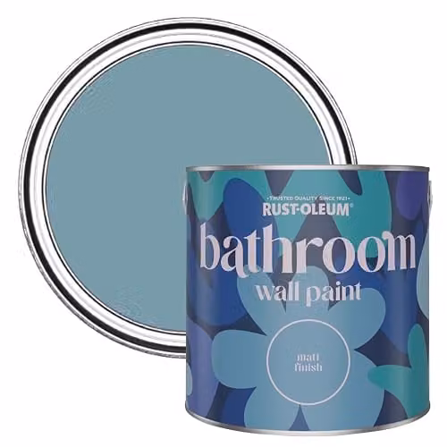 Rust-Oleum Pacific State Blue Matt Water-Based Bathroom Wall and Ceiling Paint, 2.5L
