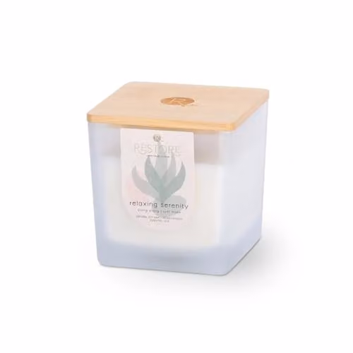 Heart and Home Restore Large Luxury Soy Blend Candle in Relaxing Serenity, White