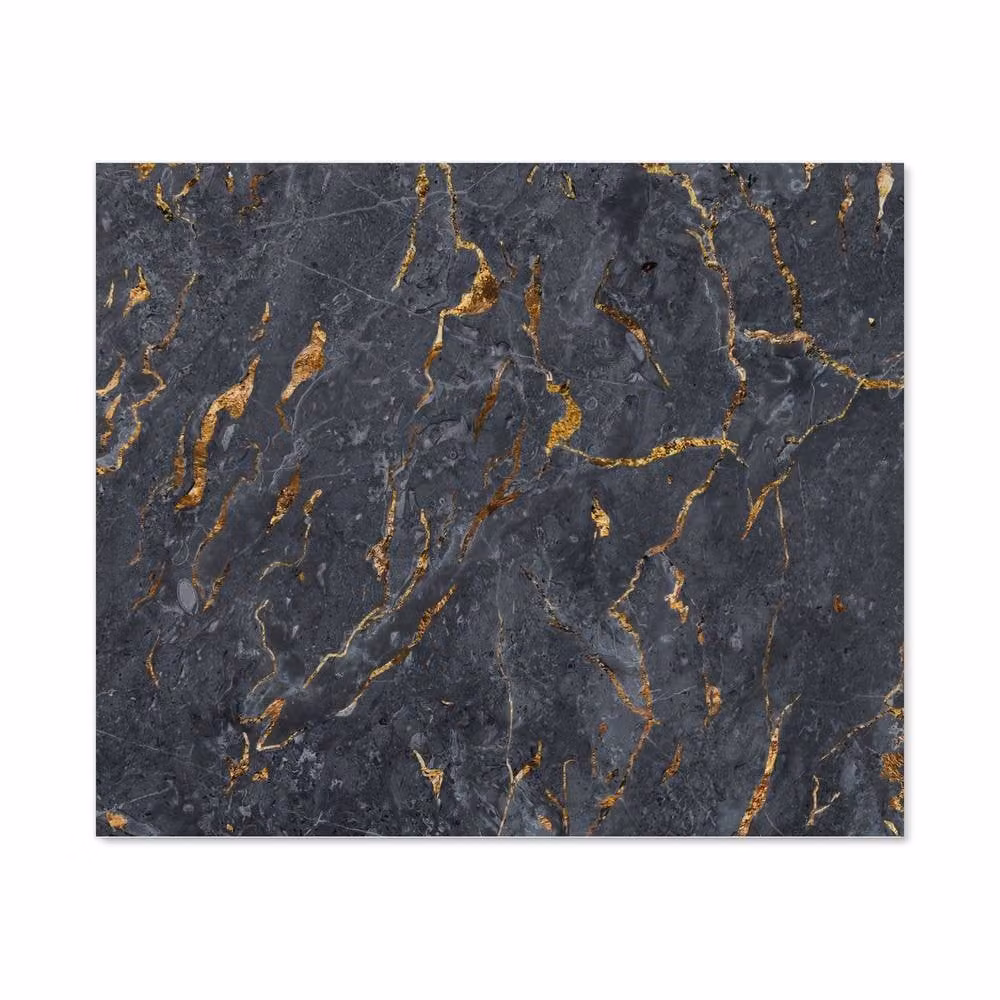 Choose Your Print Black Marble Look 6mm Toughened Glass Kitchen Splashback, W/H: 60 x 60 cm – 2