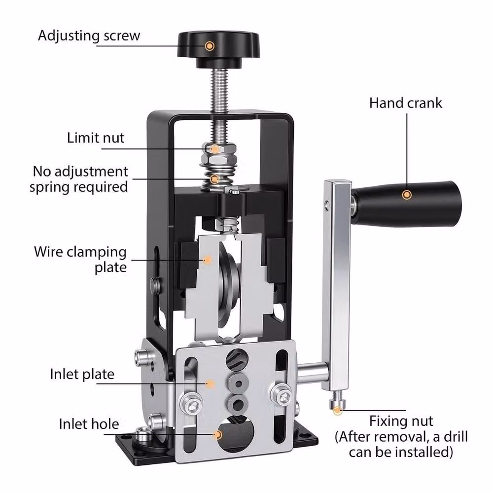 FLAVORA 2-in-1 Portable Powered Wire Stripping Machine in Black, W: 520 mm – 2