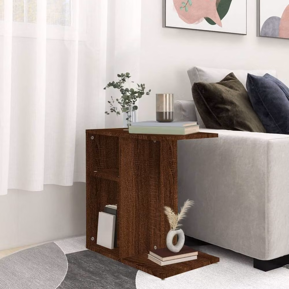Berkfield Home Modern Brown Oak Side Table, W/D/H: 50 x 30 x 50 cm – 2