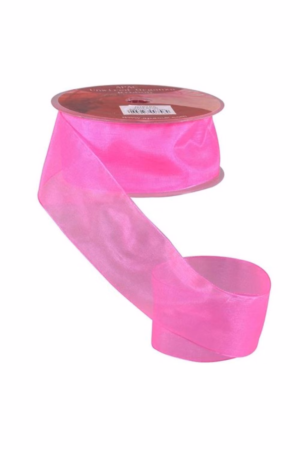 KDMD Shocking Pink Woven Edge Organza Ribbon, 38 mm, 2 Pack – 2
