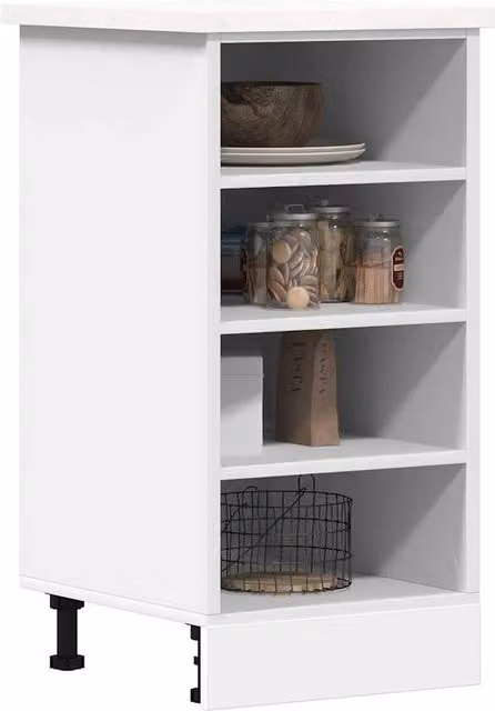 Berkfield Home White Freestanding Kitchen Base Unit with Hinged Doors and Internal Shelves, W/D/H: 40 x 44.5 x 81.5 cm