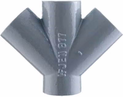 Halifax Cast Iron Double Branch Drainage 45 Degree Grey 150mm x 150mm
