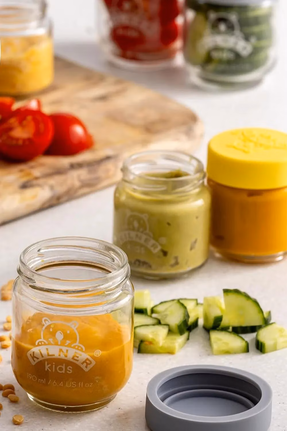 Kilner Set of 6 Transparent Glass Baby Food Jars, 190ml each – 2