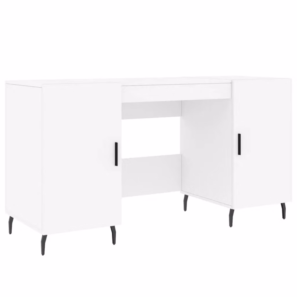 Berkfield Home White Writing Desk in Engineered Wood, W/D/H: 140 x 50 x 75 cm – 2