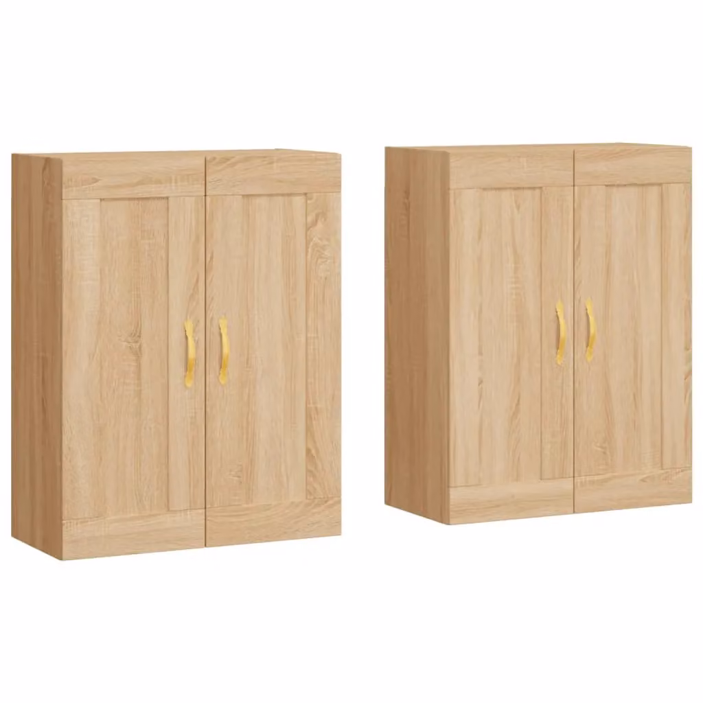 Berkfield Home Set of 2 Wall Mounted Cabinets in Sonoma Oak Brown – 2