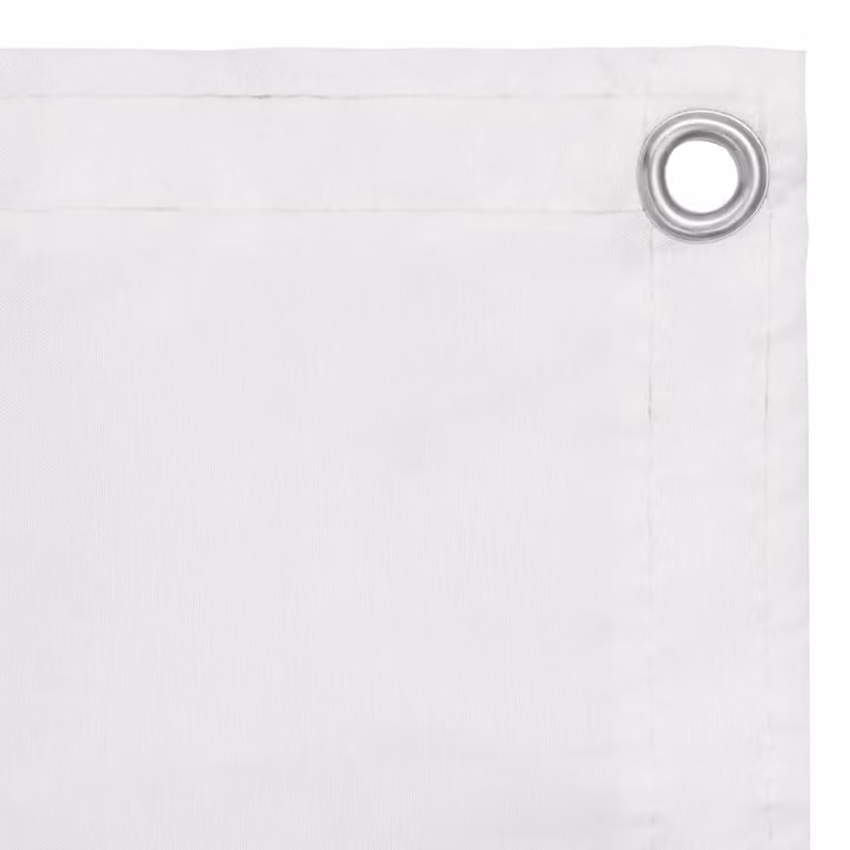 Berkfield Home Modern White Balcony Screen in Opaque Oxford Fabric, W/H: 400 x 120 cm