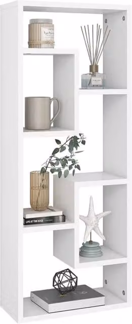 Berkfield Home White Wall Mounted Shelf, W/D/H: 36 x 16 x 90 cm