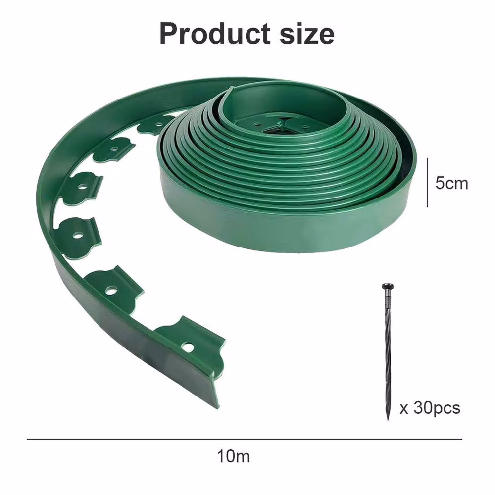 NESTLUNE Green Flexible Garden Border Edging for Grass and Lawns – 2
