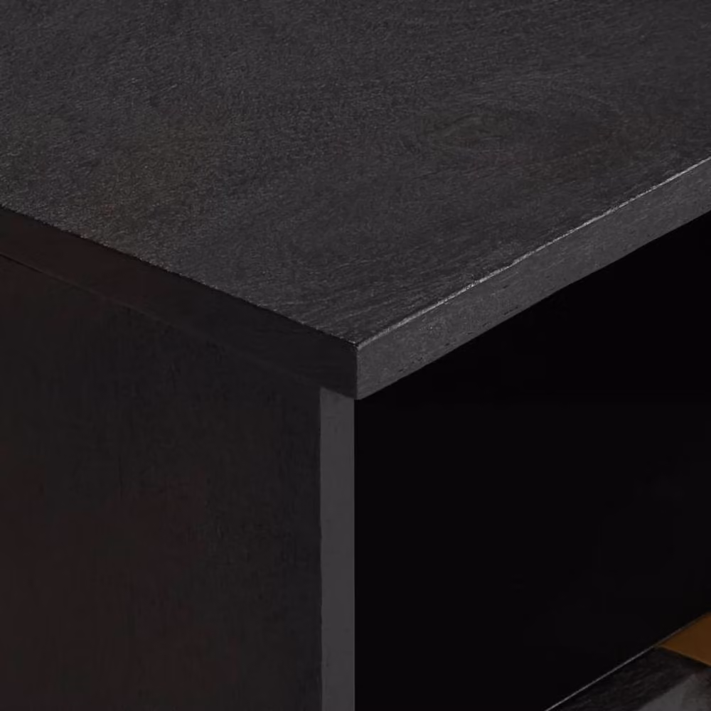 Berkfield Home Classic Bedside Cabinet in Black, W/D/H: 40 x 33 x 46 cm – 4