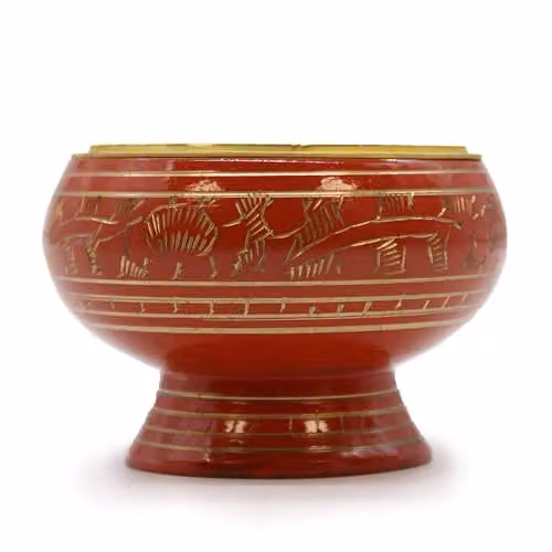 KDMD Chakra Tall Charcoal Incense Jar - Sacral in Red and Gold – 1