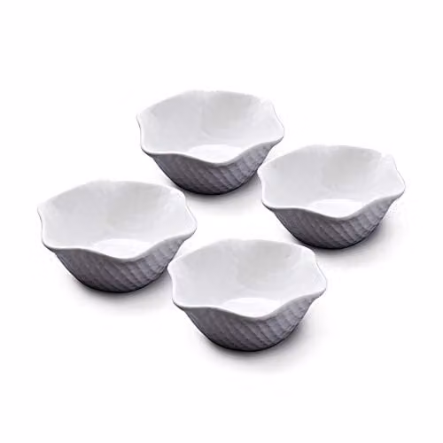 WM Bartleet & Sons Porcelain Dessert Bowl Set of 4, White, Diameter: 12 cm – 1
