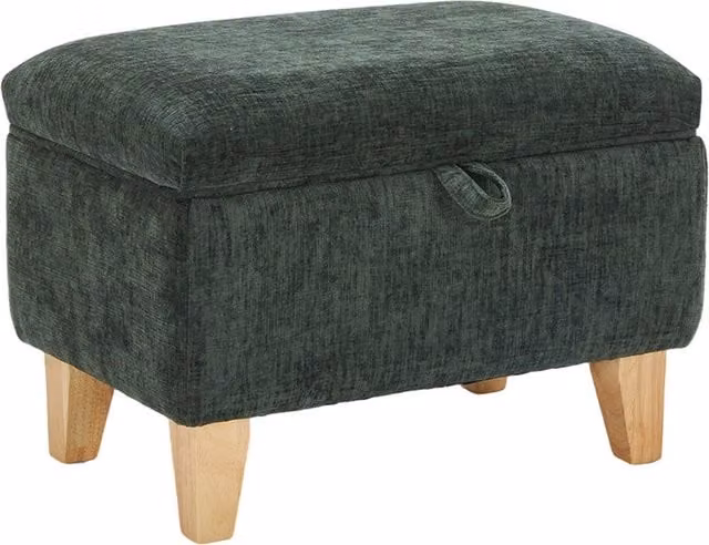 Kidkid Teddy Fleece Storage Ottoman in Green