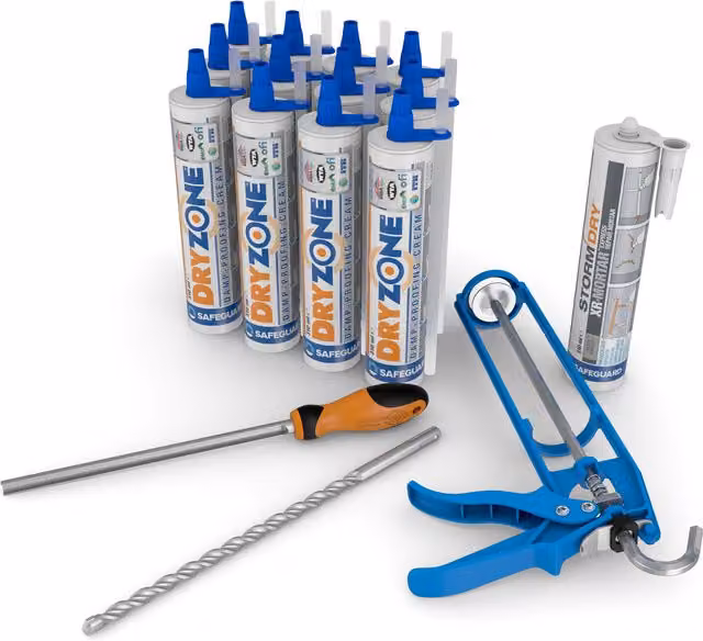 Dryzone 310ml DPC Kit Standard Wall in White, 18 Linear Metres