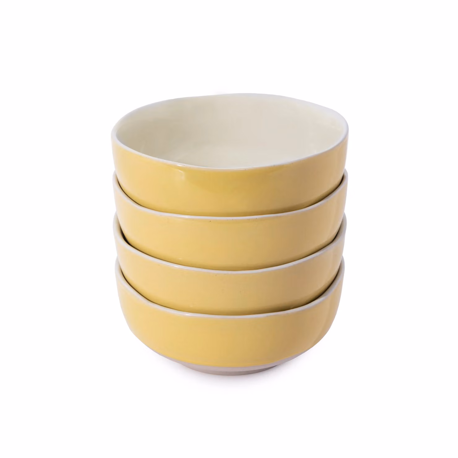 Jamie Oliver Big Love Brilliant Set of 4 Yellow Stoneware Cereal Bowls, Diameter: 16 cm – 2