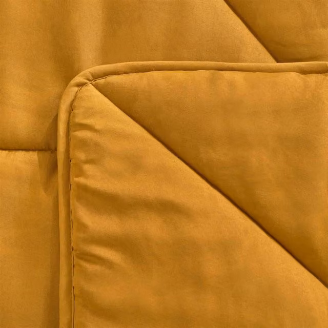 OHS Geo Quilted 7.5 Tog Coverless Duvet Set in Ochre/Yellow/Red, 2.36kg