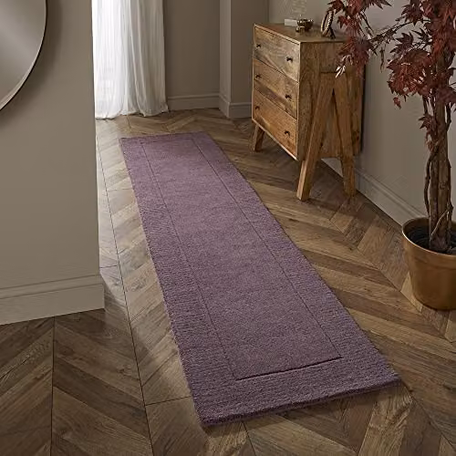 Esselle Esme Hand-Knotted Wool Runner in Pink/Purple, W: 60 cm, L: 230 cm – 2
