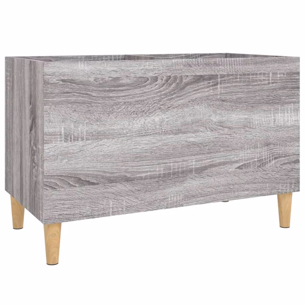 Berkfield Home Record Cabinet in Grey Sonoma, W/D/H: 74.5 x 38 x 48 cm – 2
