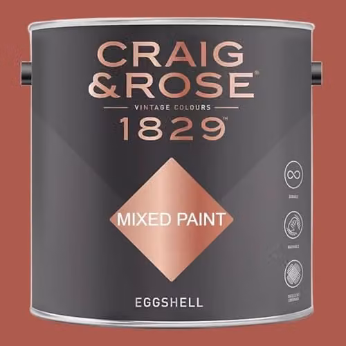 Craig & Rose 1829 Eggshell Paint Stop in Red Barn, 2.5 l