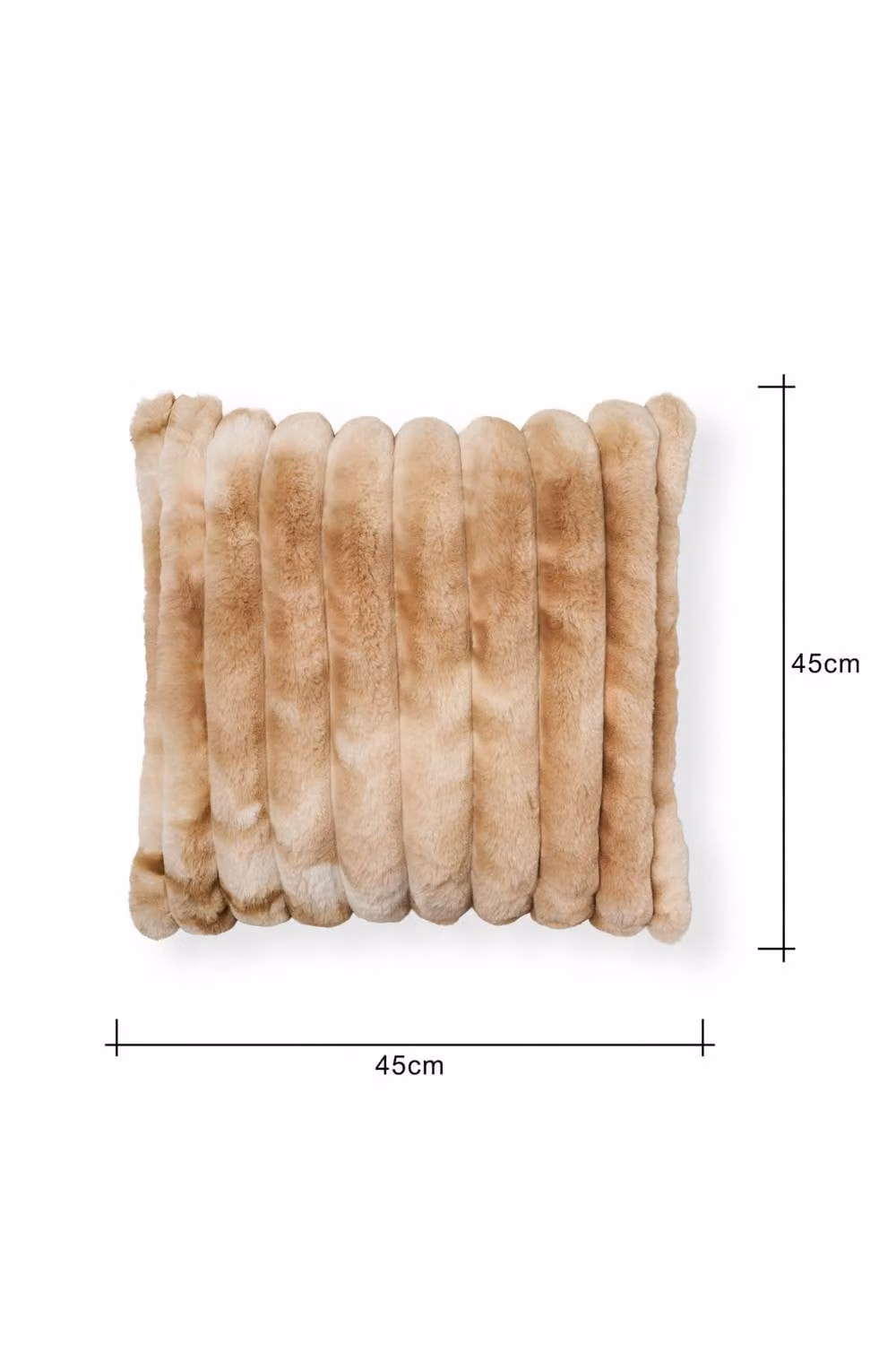 BHS Marled Rib Knit Square Cushion in Sand, Grey and Beige, W/D/H: 45 x 45 x 45 cm – 2