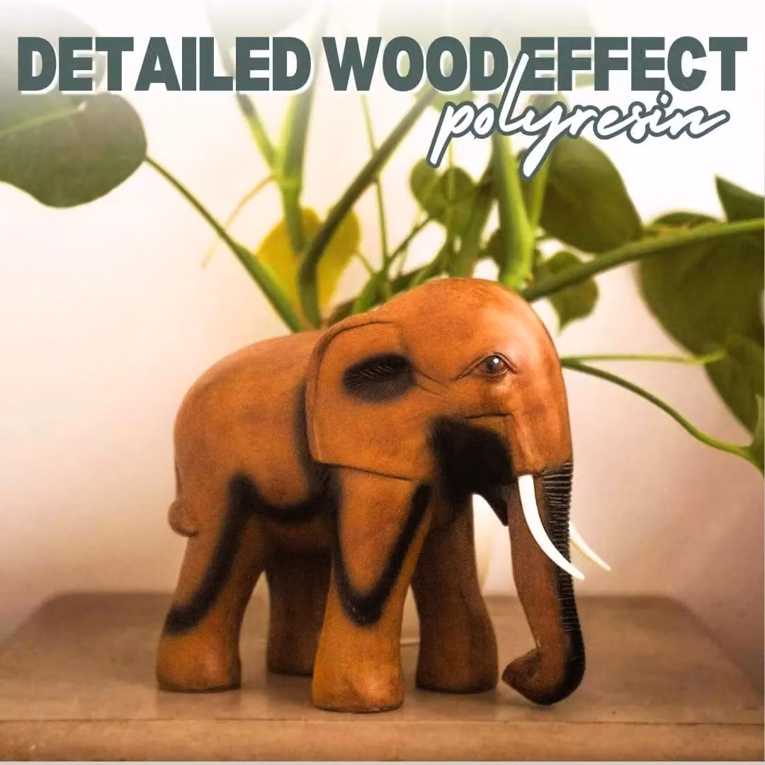 Marco Paul Brown African Elephant Garden Ornaments in Polyresin and Wood – 5