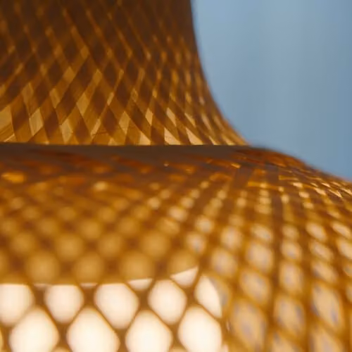 Netlighting Riba Rattan Dome Hanging Pendant Light, Brown, Diameter: 35 cm, E27, 40W – 5