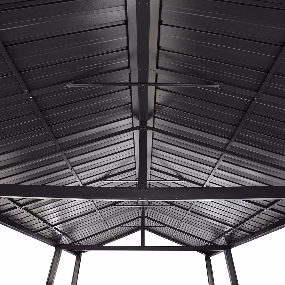 Sojag Samara Pent Carport in Grey, Aluminium and Galvanised Steel, W: 379.48 cm, H: 295 cm, L: 610 cm – 3