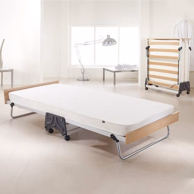 Jay-Be J-Bed Single Folding Bed with Performance e-Fibre Mattress, Black, W/D/H: 90 x 190 cm