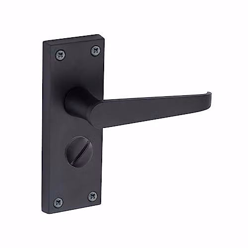 Golden Grace Victorian Straight Door Handle Privacy Set, Matt Black – 3